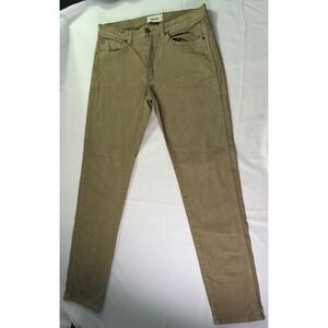 Rolla's Thin Captain Corduroy Pants Mens 33x32 Tan Khaki Slim Fit Tapered Casual
